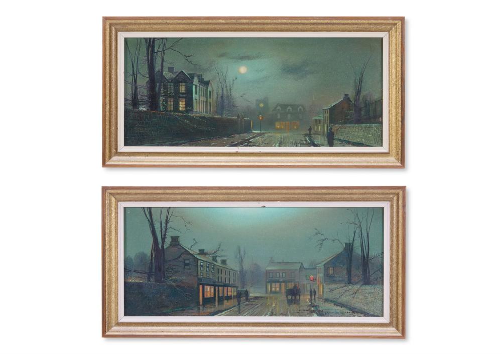 Wilfred Jenkins comparable auction result: wilfred jenkins british 1857 1936 moonlit street 2