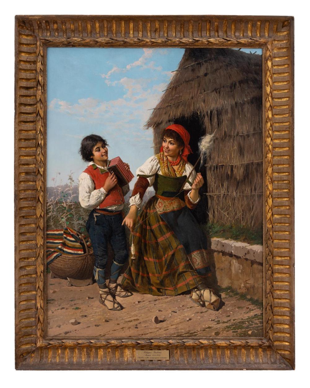 Filippo Indoni comparable auction result: filippo indoni idillio nella campagna romana idyll in the roman countryside