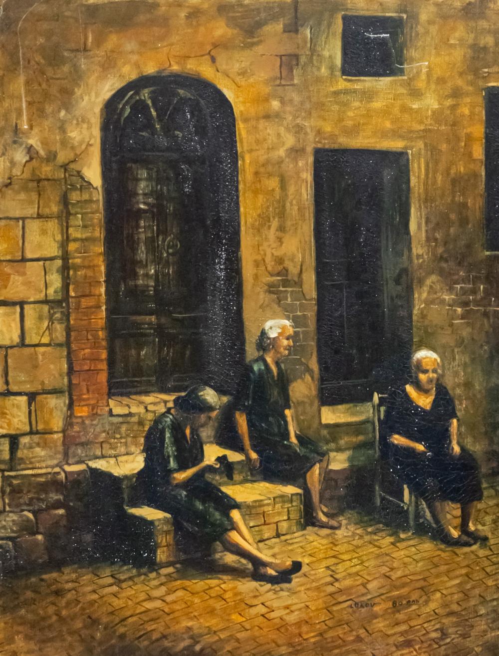 Yoram Lukov comparable auction result: yoram lukov b 1940 woman looks out the window oil on canvas 1980