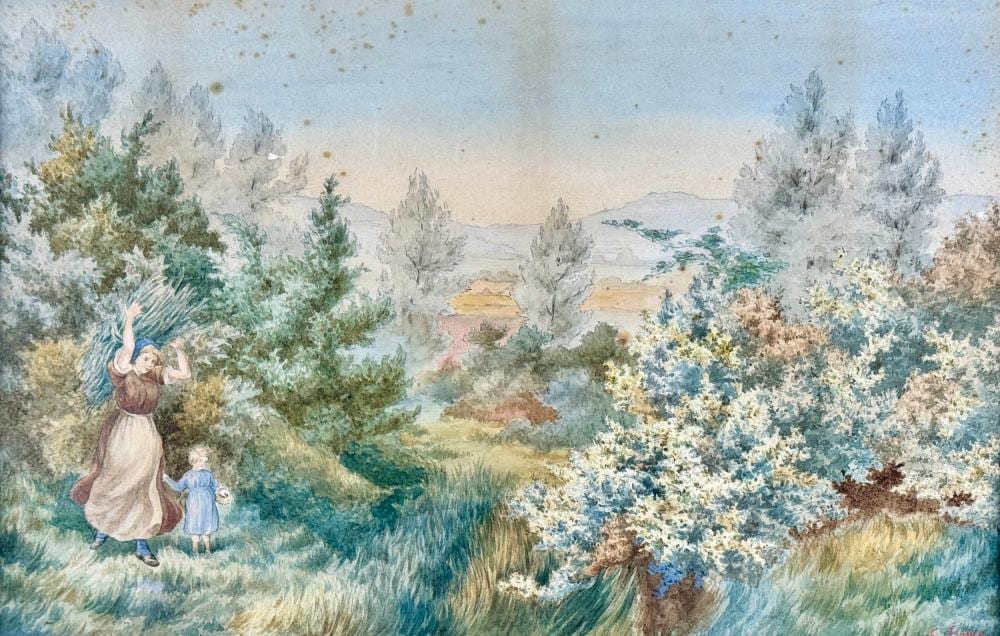 francis edward james watercolor of foragers · Caza Sikes · 2025-06-04 Francis Edward James comparable auction result: francis edward james watercolor of foragers