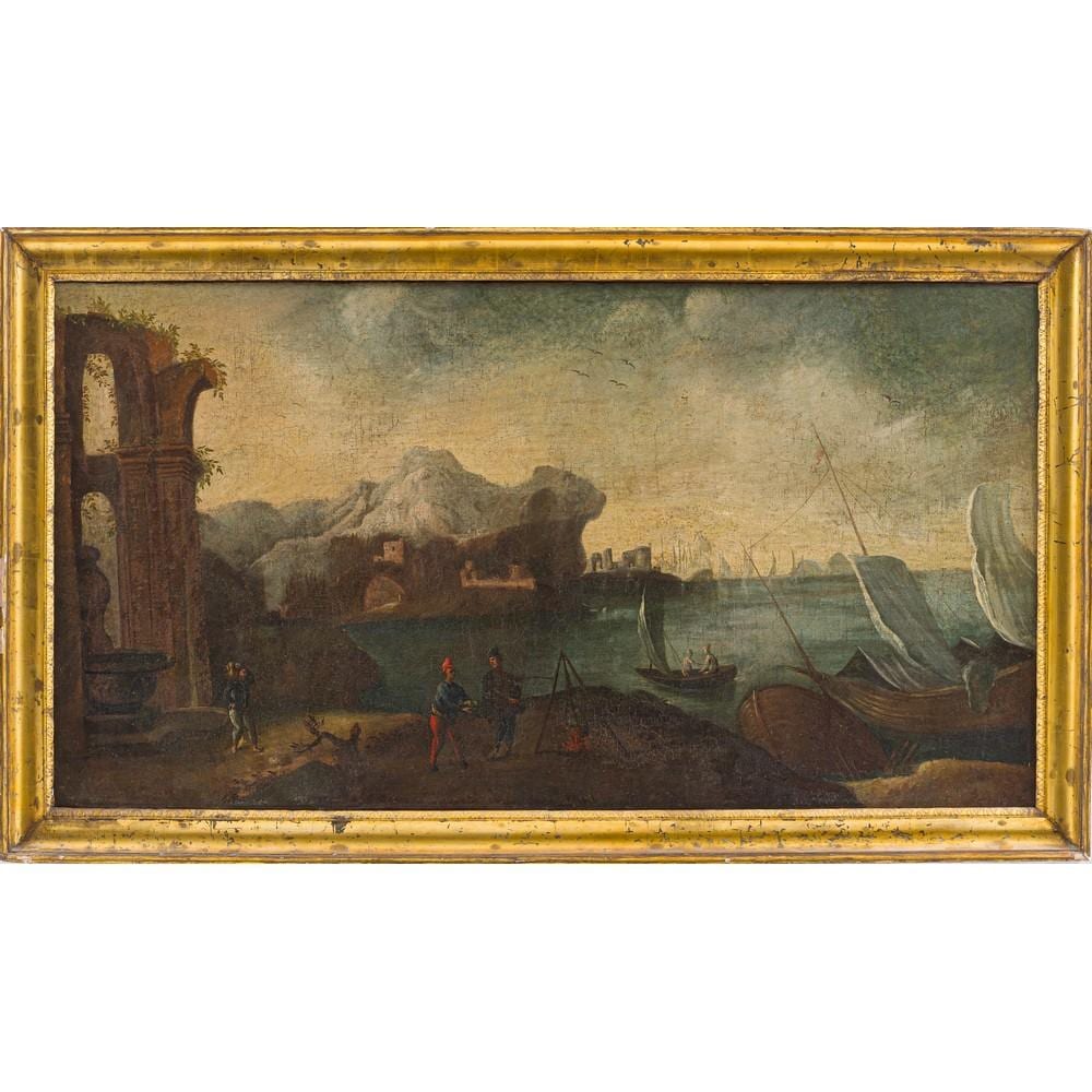 Leonardo Coccorante comparable auction result: leonardo coccorante cerchia di olio su tela
