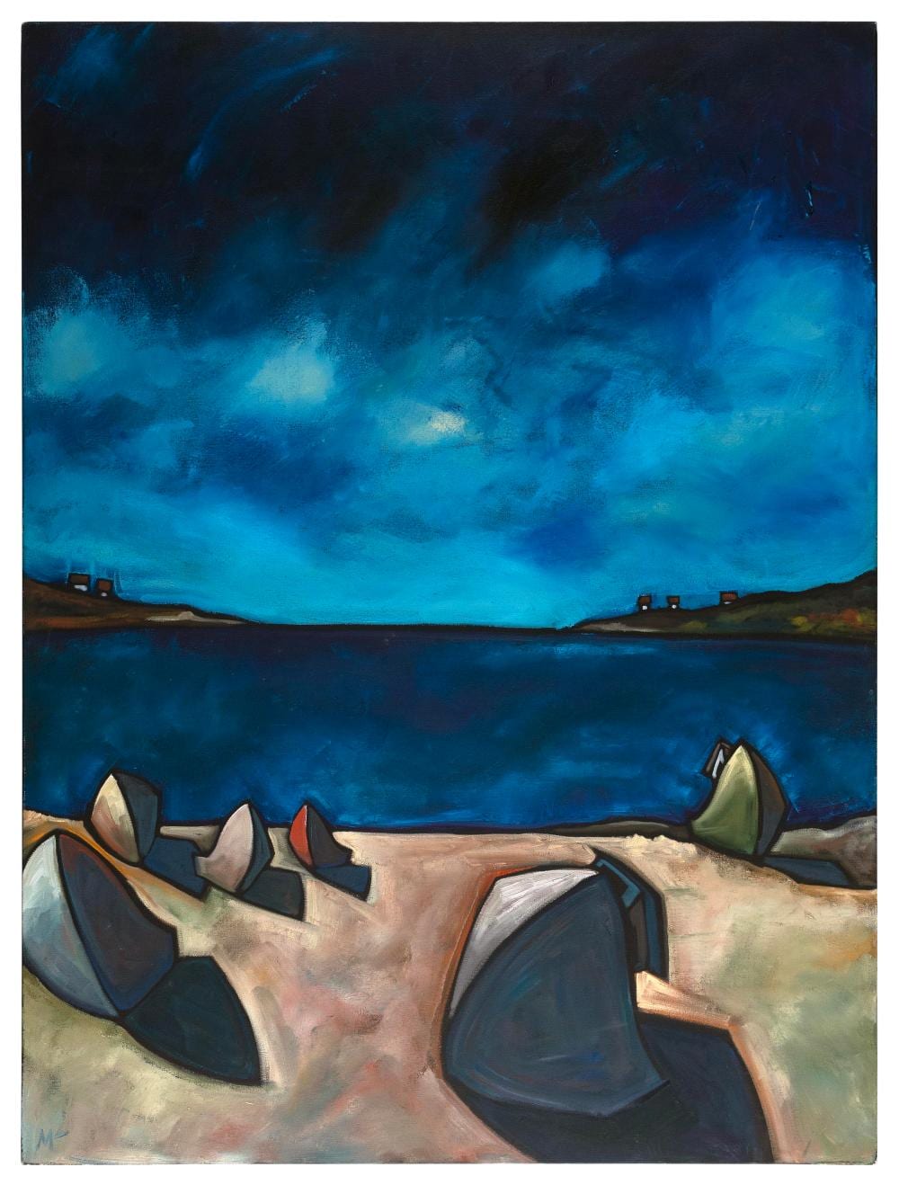Michael McGuire comparable auction result: michael mcguire massachusetts 1953 cloud series 33 oil on canvas 48 x 36 unframed