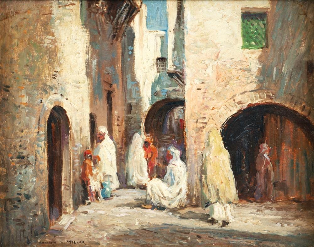 Addison Thomas Millar comparable auction result: addison thomas millar oil on board algerian street