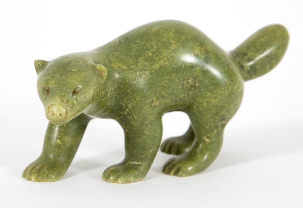 Henry Evaluardjuk Wolverine Carved Inuit Soapstone Sculpture sold by Concept Art Gallery, lot 250 — auction record photograph