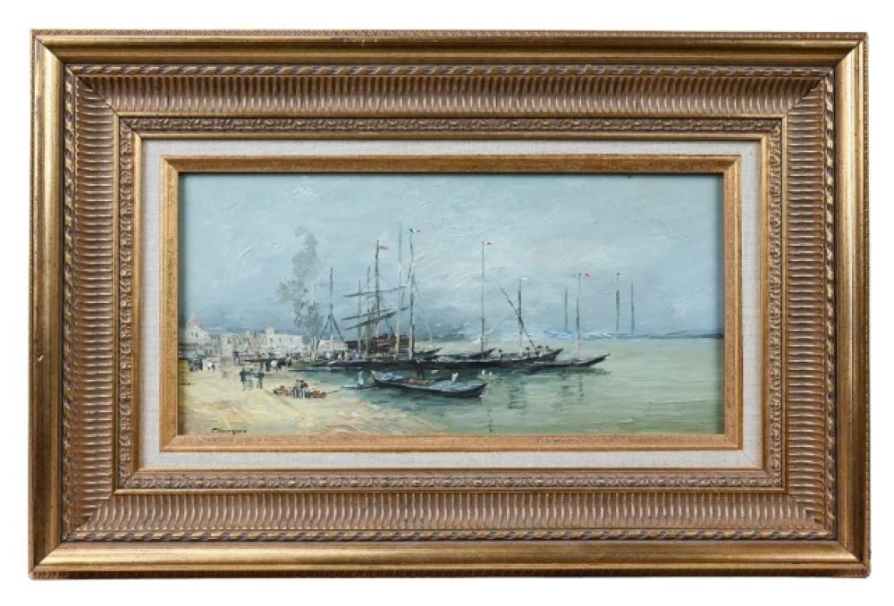 igor chevtsov oil on board painting boat scene · Greenwich Auction · 2025-05-29 Igor Chevtsov comparable auction result: igor chevtsov oil on board painting boat scene