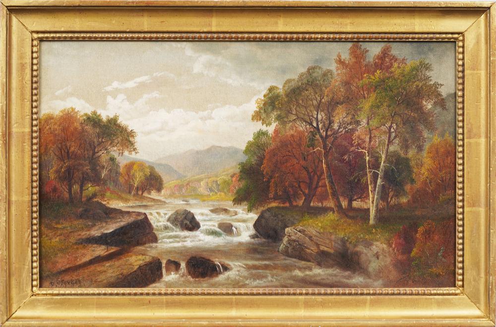 daniel charles grose 1838 1900 antique american fall hudson river school landscape oil painting · Curated Gallery Auctions · 2025-06-01 Daniel Charles Grose comparable auction result: daniel charles grose 1838 1900 antique american fall hudson river school landscape oil painting