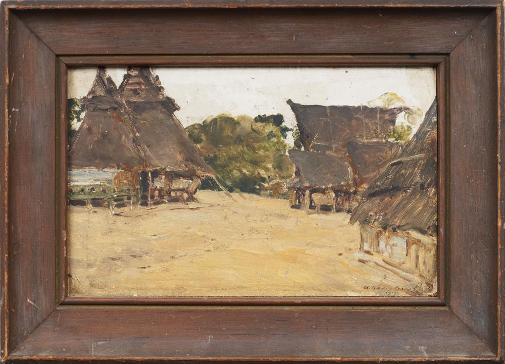 Naci Kalmukoglu comparable auction result: naci kalmukoglu 1896 1951 signed turkish modernist landscape framed oil painting