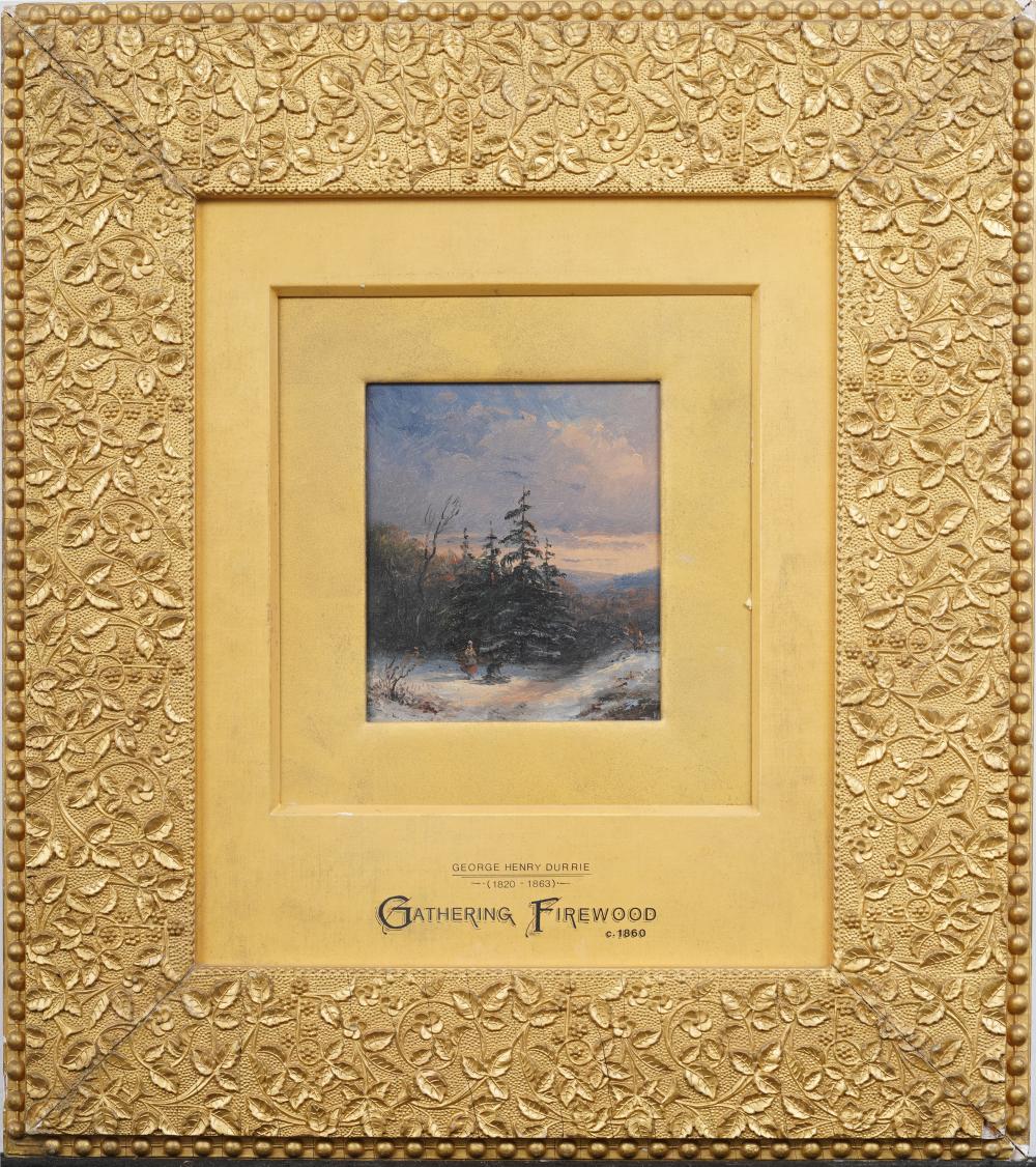 George Henry Durrie comparable auction result: george henry durrie 1820 1863 antique american hudson river school winter landscape oil painting