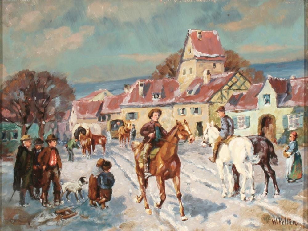 Wilhelm Velten comparable auction result: wilhelm velten 1847 1929 winter horse market
