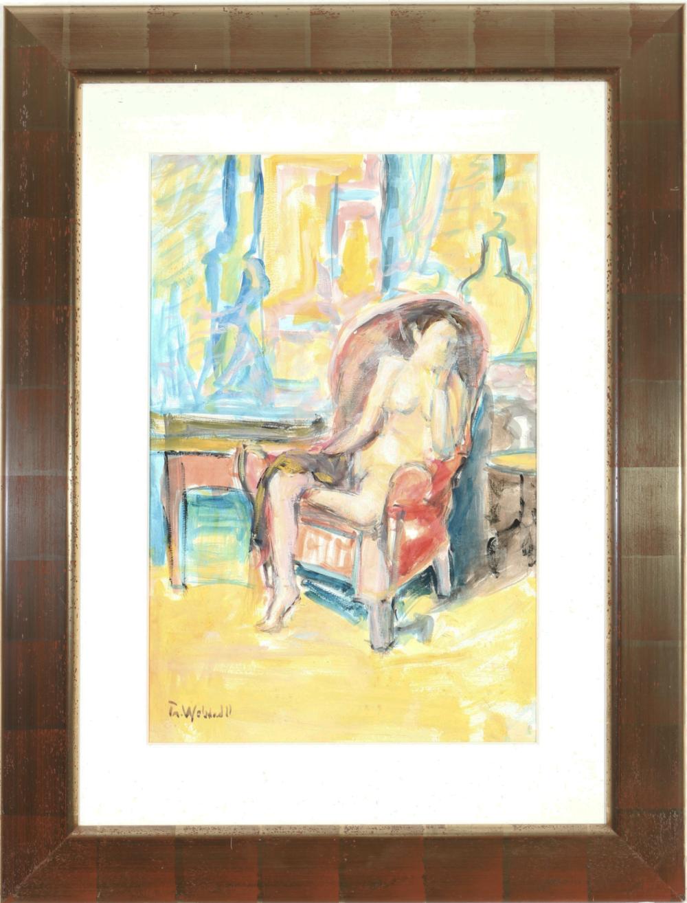Margarete Wohlwill comparable auction result: gretchen wohlwill 1878 1962 interior with nude in an armchair