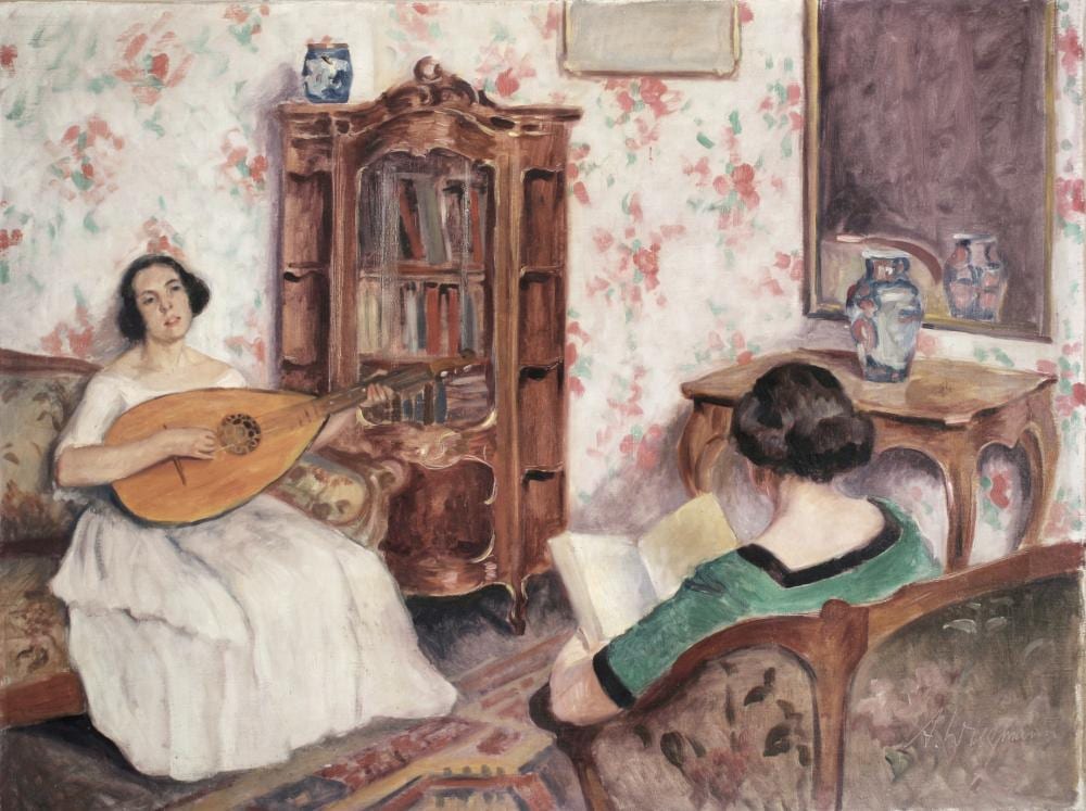 Alfred Wiegmann comparable auction result: alfred wiegmann 1886 1973 music lesson