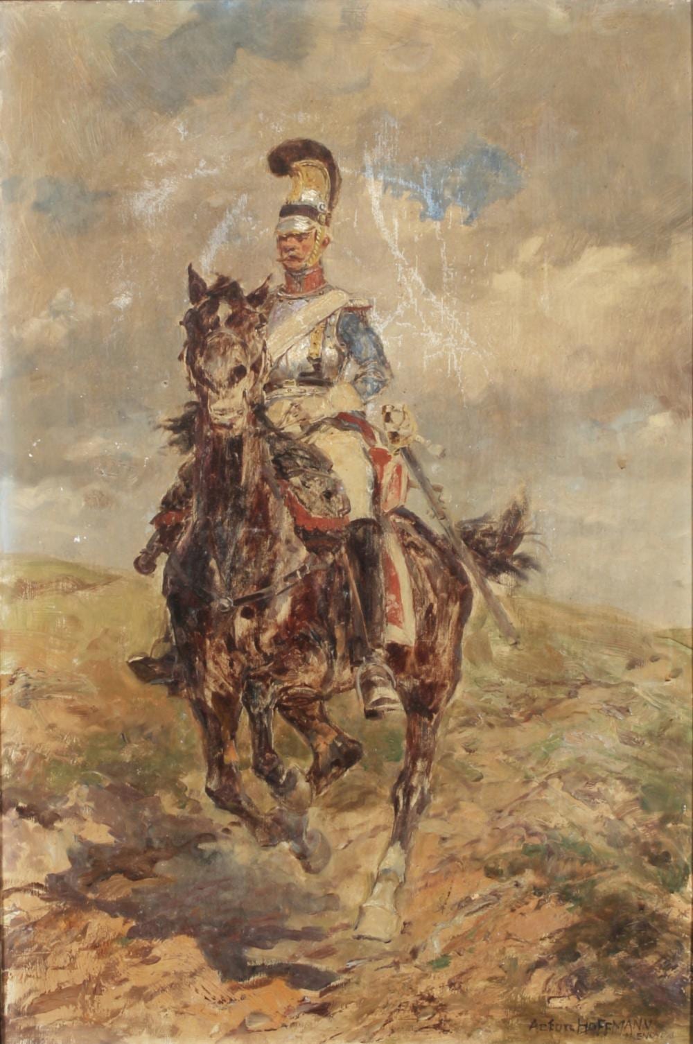 Anton (1863) Hoffmann comparable auction result: anton hoffmann 1863 1938 cavalryman