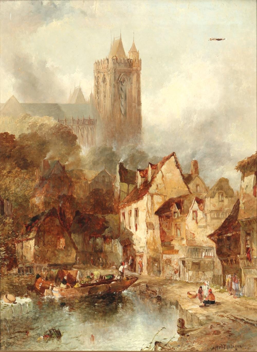 Alfred Montague comparable auction result: alfred montague 1832 1883 city view with a view of the cathedral
