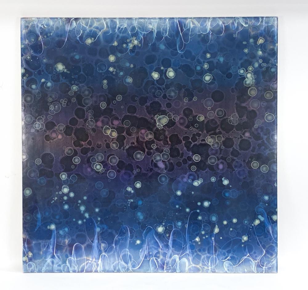 David Mann comparable auction result: david mann b 1950 abstract mixed media