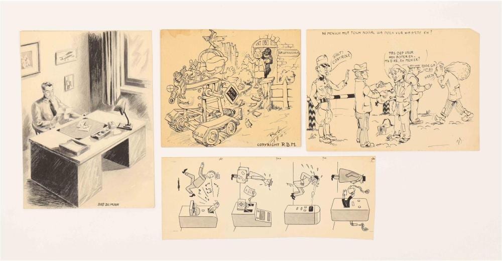 bob de moor ps robert de moor 1925 1992 four early drawings · Zwiggelaar Auctions · 2025-06-17 Bob "de" Moor comparable auction result: bob de moor ps robert de moor 1925 1992 four early drawings