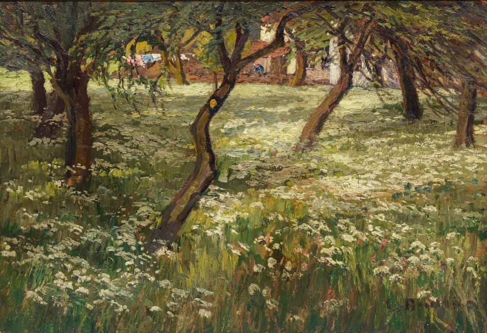 Elisabeth Andrae comparable auction result: elisabeth andrae sommer obstbaumwiese 1910 s