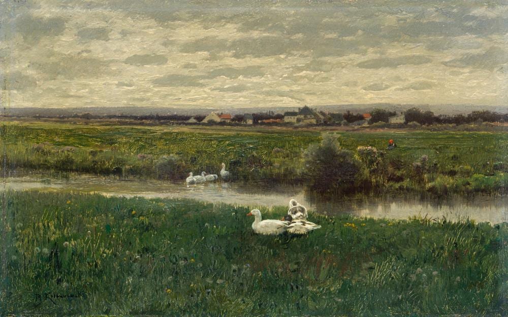 Roman Kochanowski comparable auction result: roman kochanowski g nse am wiesenbach um 1890 1900