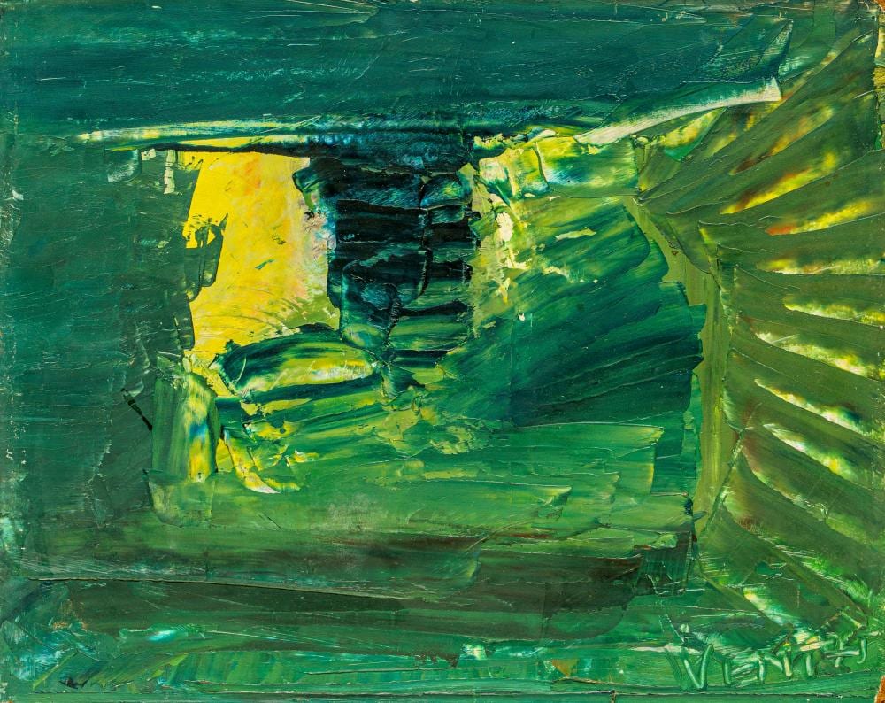 Hans Vent comparable auction result: hans vent gr nes licht 1975