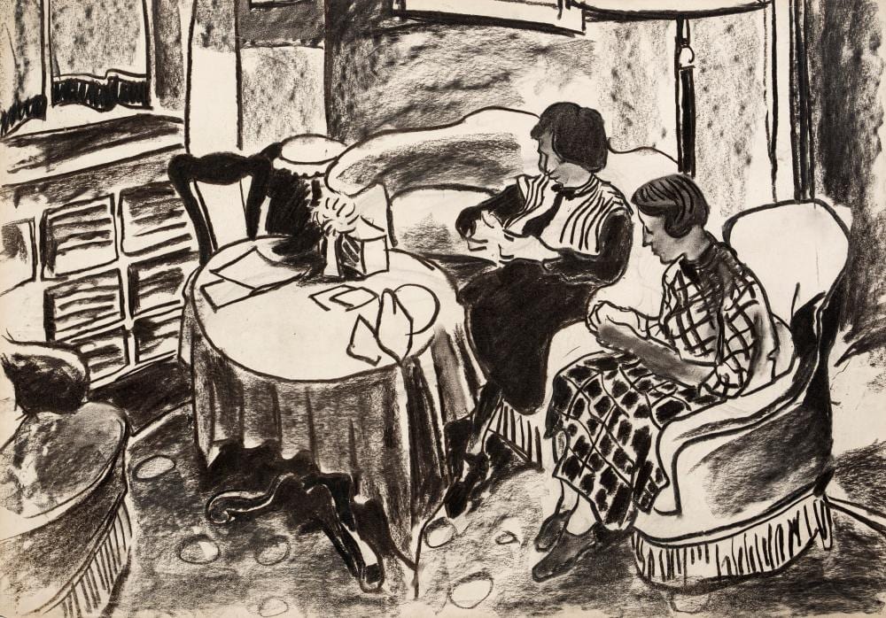 Karl Lohse comparable auction result: carl lohse lesestunde um 1920