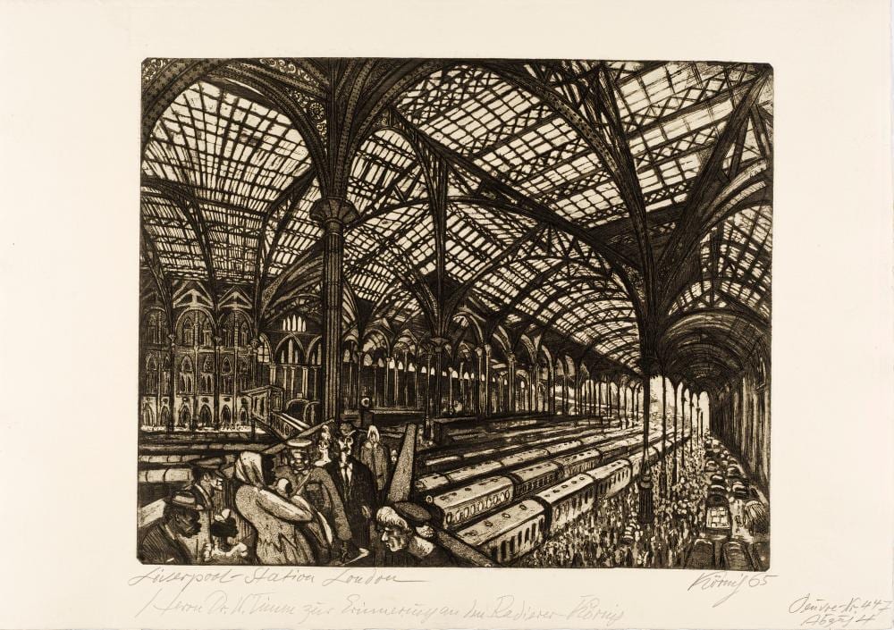 hans k rnig liverpool station london 1965 · Schmidt Kunstauktionen Dresden OHG · 2025-06-21 Hans Körnig comparable auction result: hans k rnig liverpool station london 1965