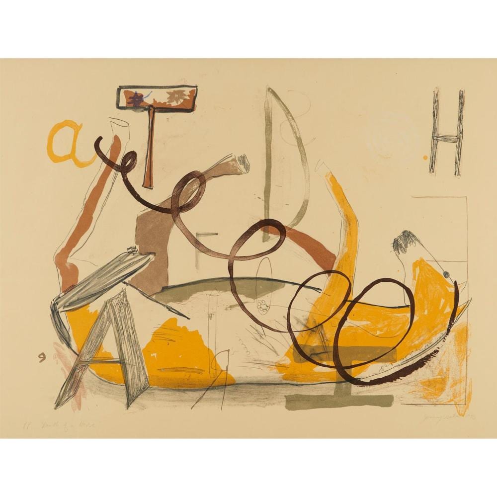 Jenny Watson comparable auction result: jenny watson born 1951 death of a horse 1990 lithograph ed p p 76 x 100cm sheet 79 5 x 103 5cm frame