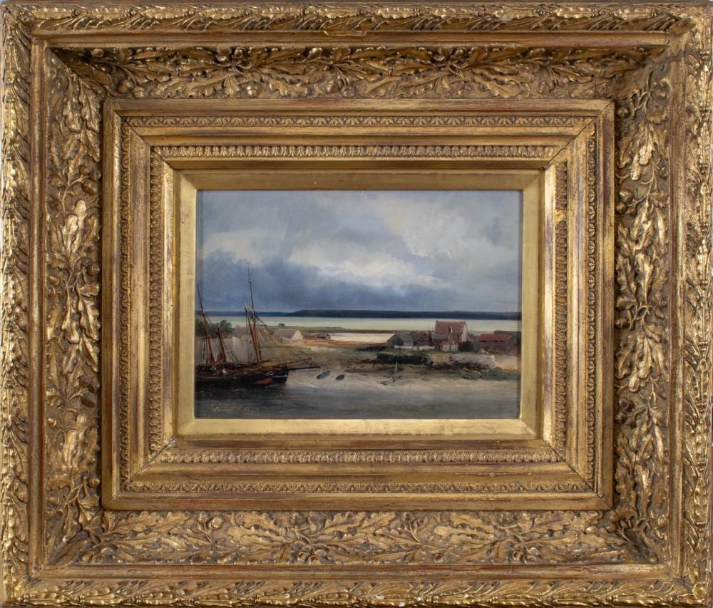 Jules Coignet comparable auction result: jules coignet french 1798 1860 the harbour