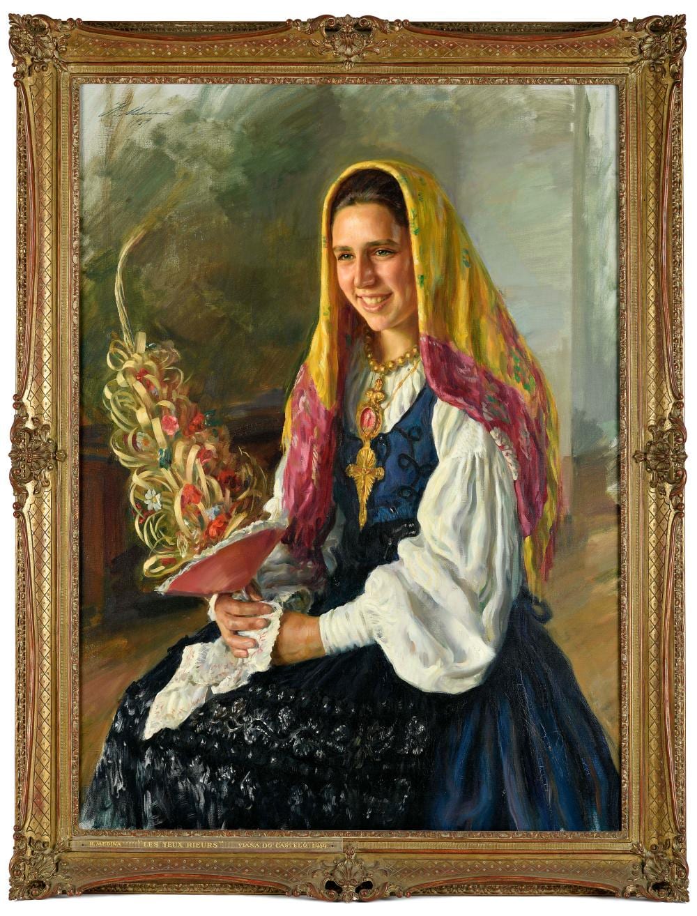 Henrique Medina comparable auction result: henrique medina 1901 1988 tipo minhoto oil on canvas signed and date