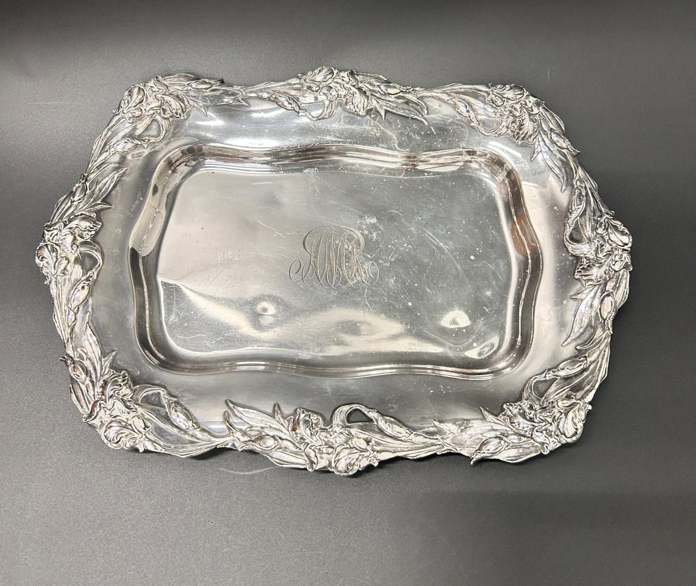 American Sterling Silver Tray BIGELOW-KENNARD & CO. Art sold by Long Lake Art, lot 6 — auction record photograph