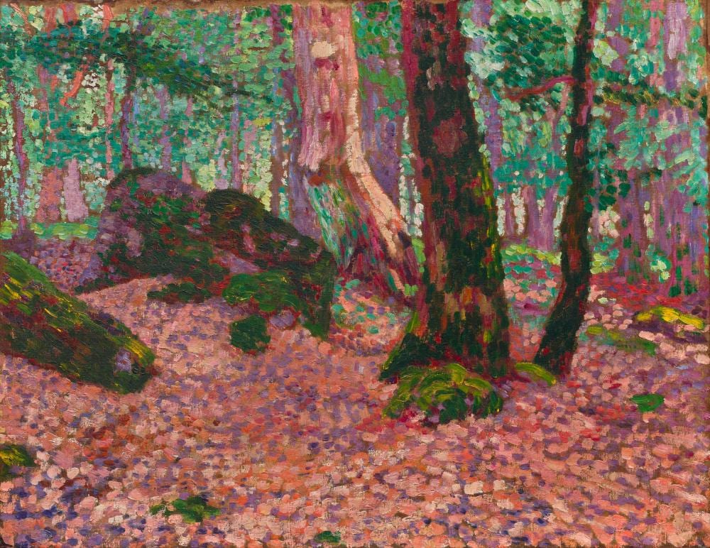 Georges Lacombe comparable auction result: georges lacombe 1868 1916 sous bois rocheux huile sur toile50 4 x 65 cm