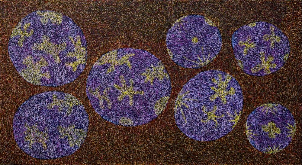 Elizabeth Douglas comparable auction result: elizabeth douglas seven sisters dreaming acrylic on canvas 98cm x 179cm