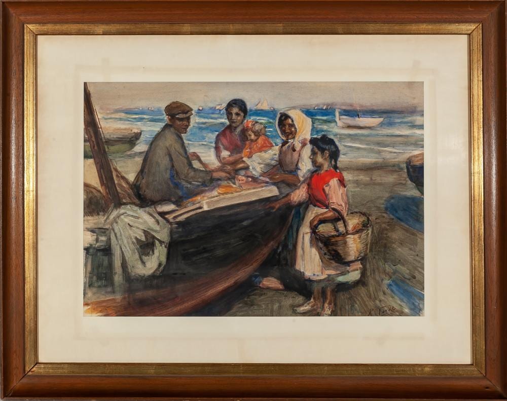 Ricardo Verde Rubio comparable auction result: ricardo verde valencia 1876 1955 family of fishermen