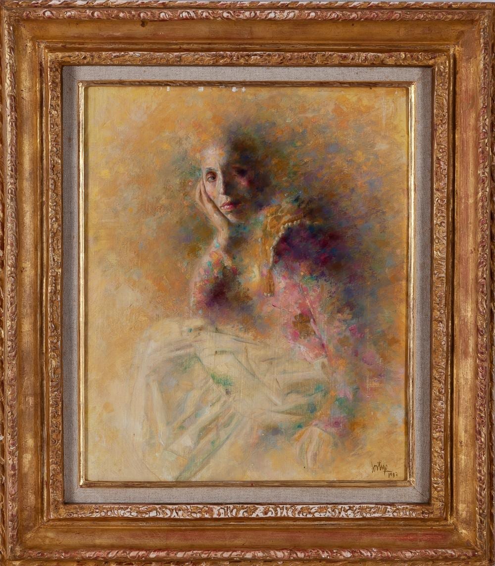 Francisco Cortijo comparable auction result: francisco cortijo seville 1936 1996 young pensive girl