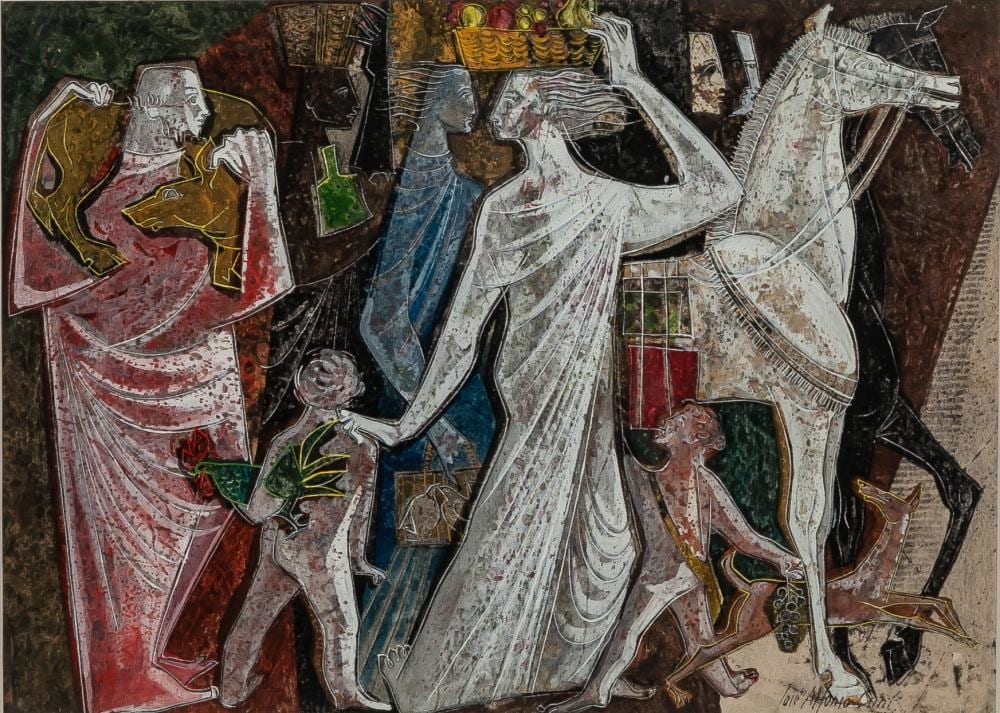 Josep Cuní comparable auction result: jos alfonso cun barcelona 1924 madrid 2021 classical scene