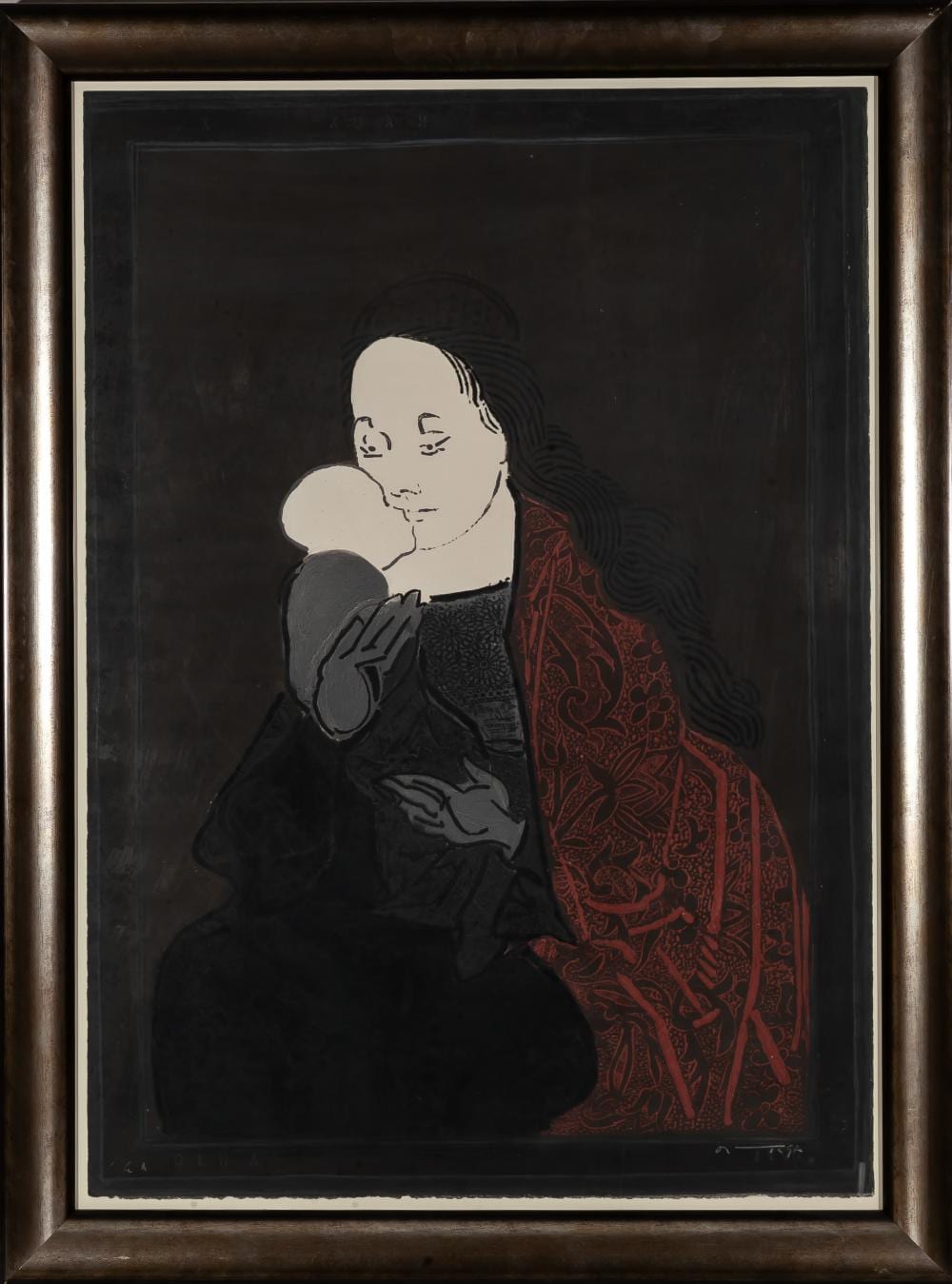 José García Ortega comparable auction result: jos garc a ortega ciudad real 1921 paris 1990 virgin with child