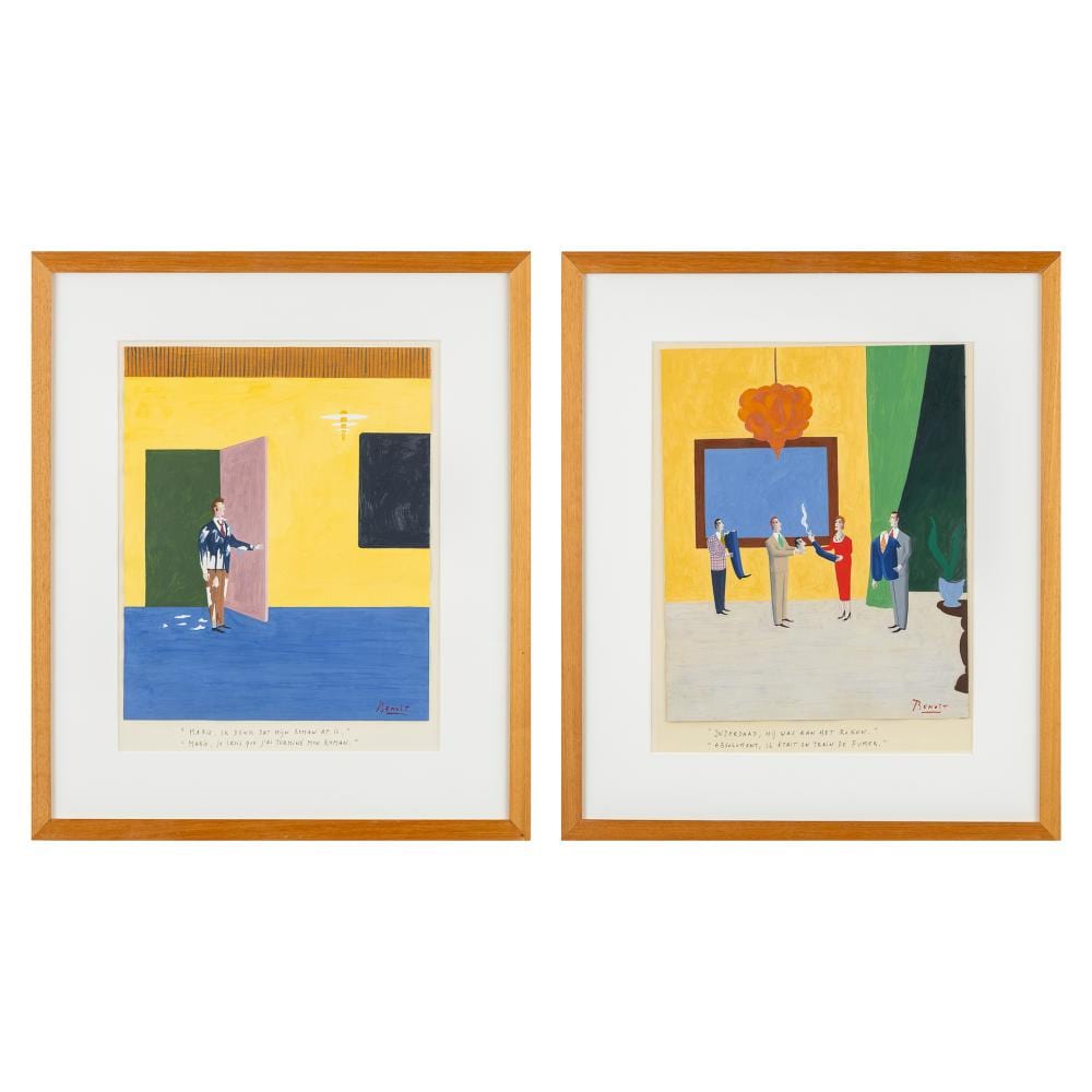 Benoit Van Innis comparable auction result: benoit van innis 1960 2024 inderdaad hij was aan het roken marie ik denk dat mijn roman af is oil on paper