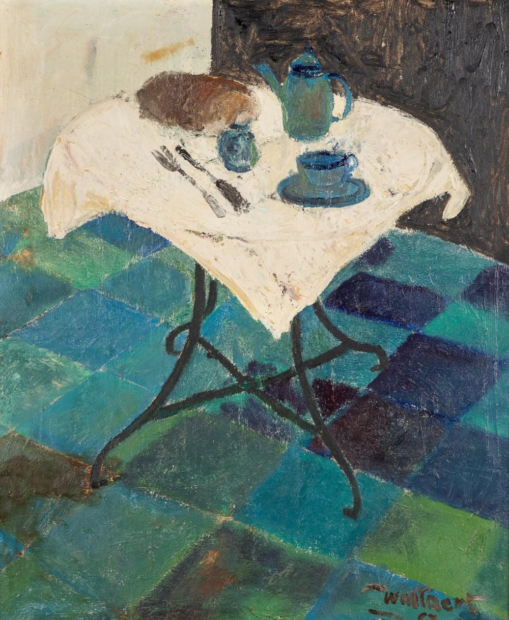 Martin Wallaert comparable auction result: martin wallaert 1944 the set table 1963 oil on canvas