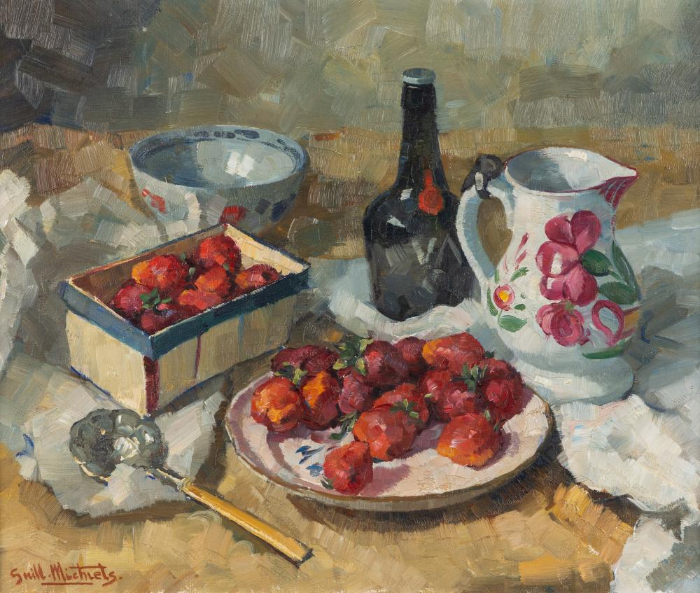 Guillaume (1909) Michiels comparable auction result: guillaume michiels 1909 1997 still life with strawberries oil on canvas