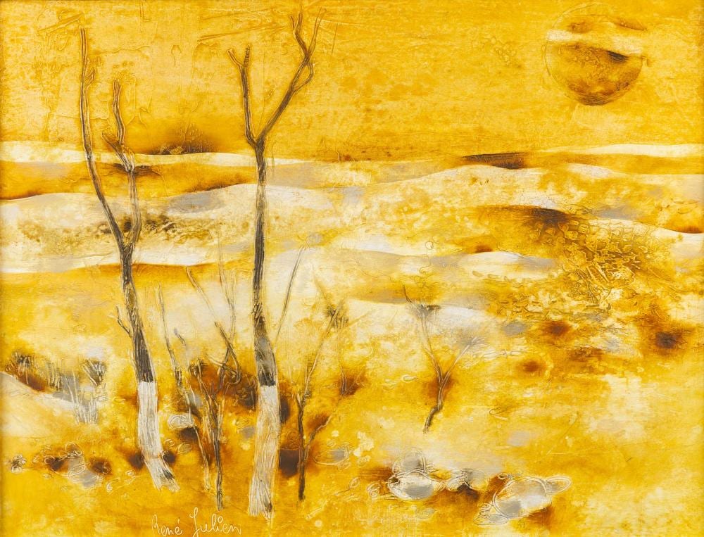 René Julien comparable auction result: ren julien 1937 2016 sable d or 1966 oil on board