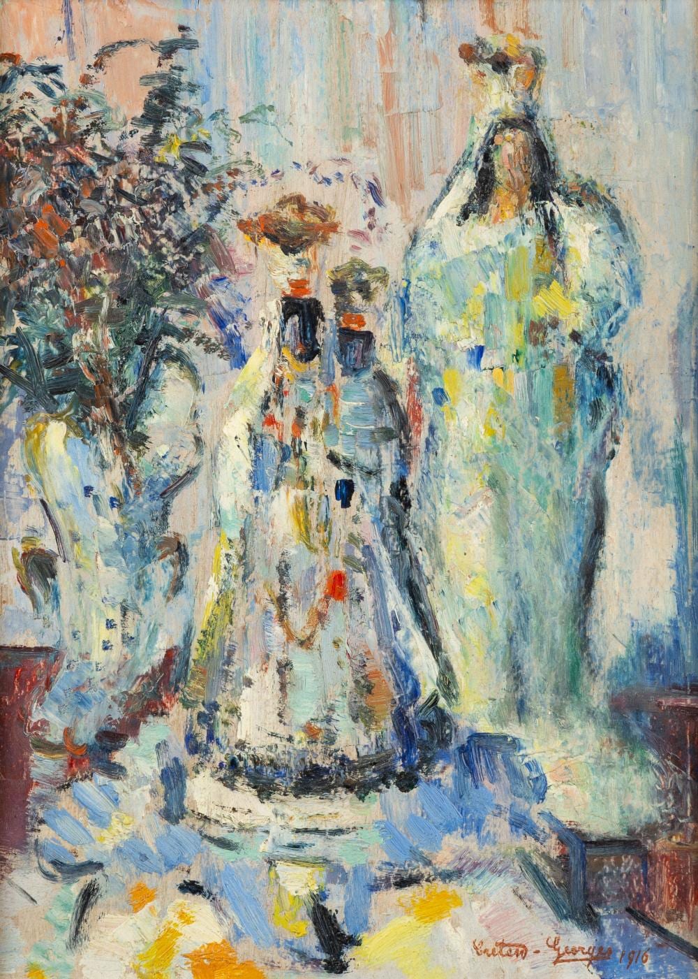Georges Creten comparable auction result: georges creten 1887 1966 still life with madonna oil on board 1916