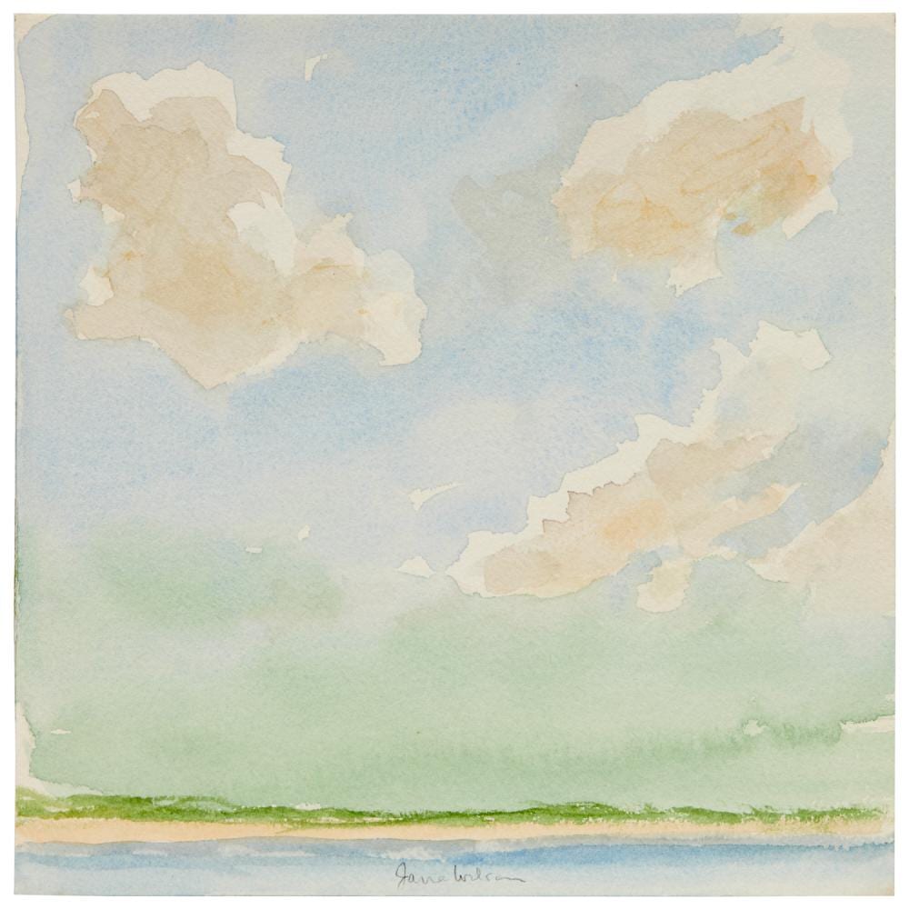 Jane Wilson comparable auction result: jane wilson watercolor on paper 1999