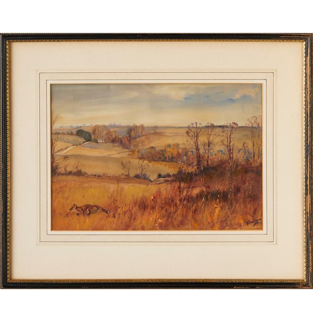 Michael Lyne comparable auction result: michael lyne watercolor and oil on paper