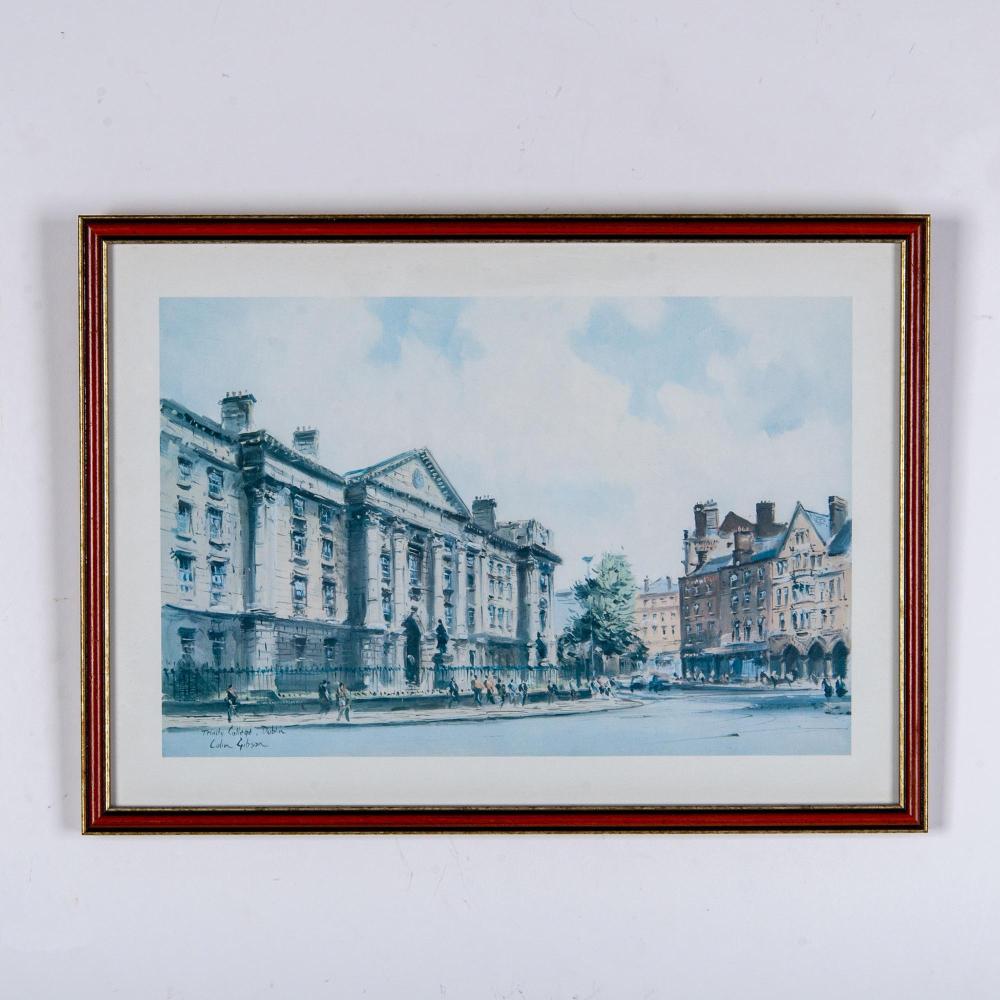 Colin (1935) Gibson comparable auction result: colin gibson dublin trinity college color print on paper