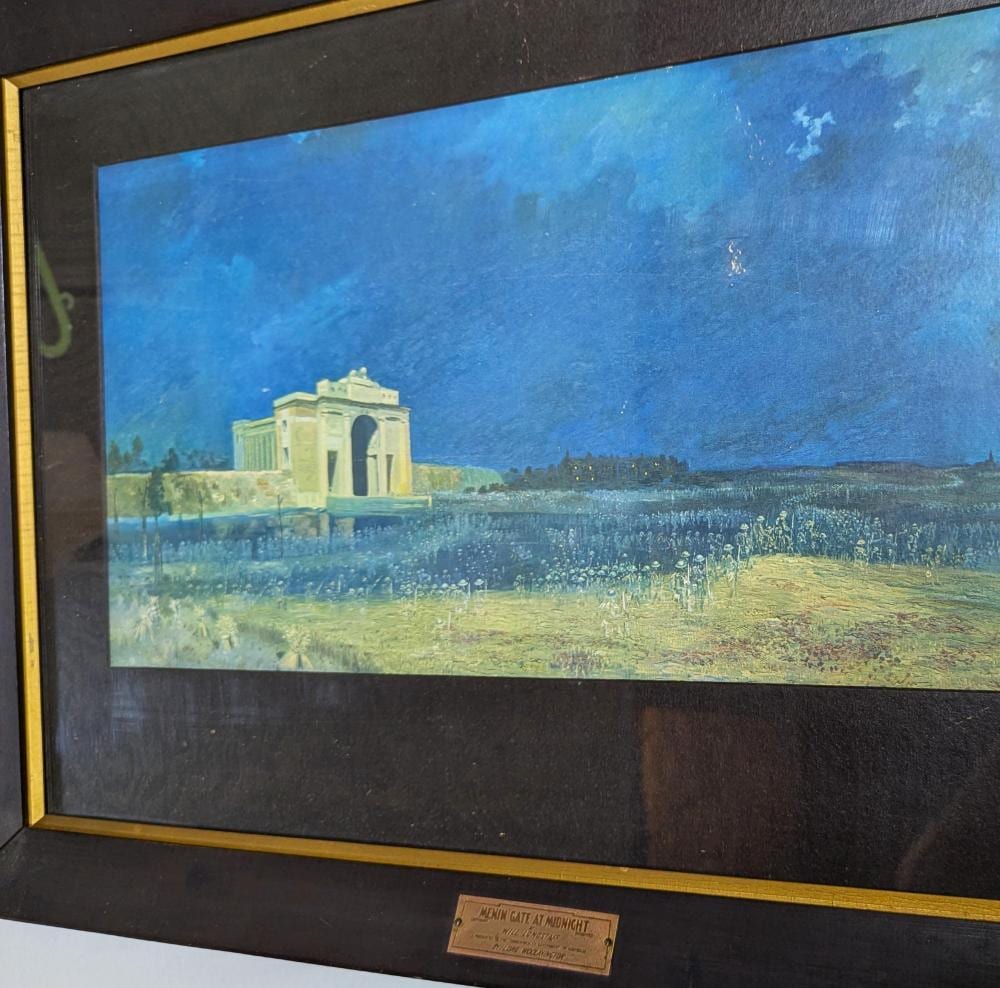 Will Longstaff comparable auction result: ww1 australian menin gate at midnight framed print by will longstaff