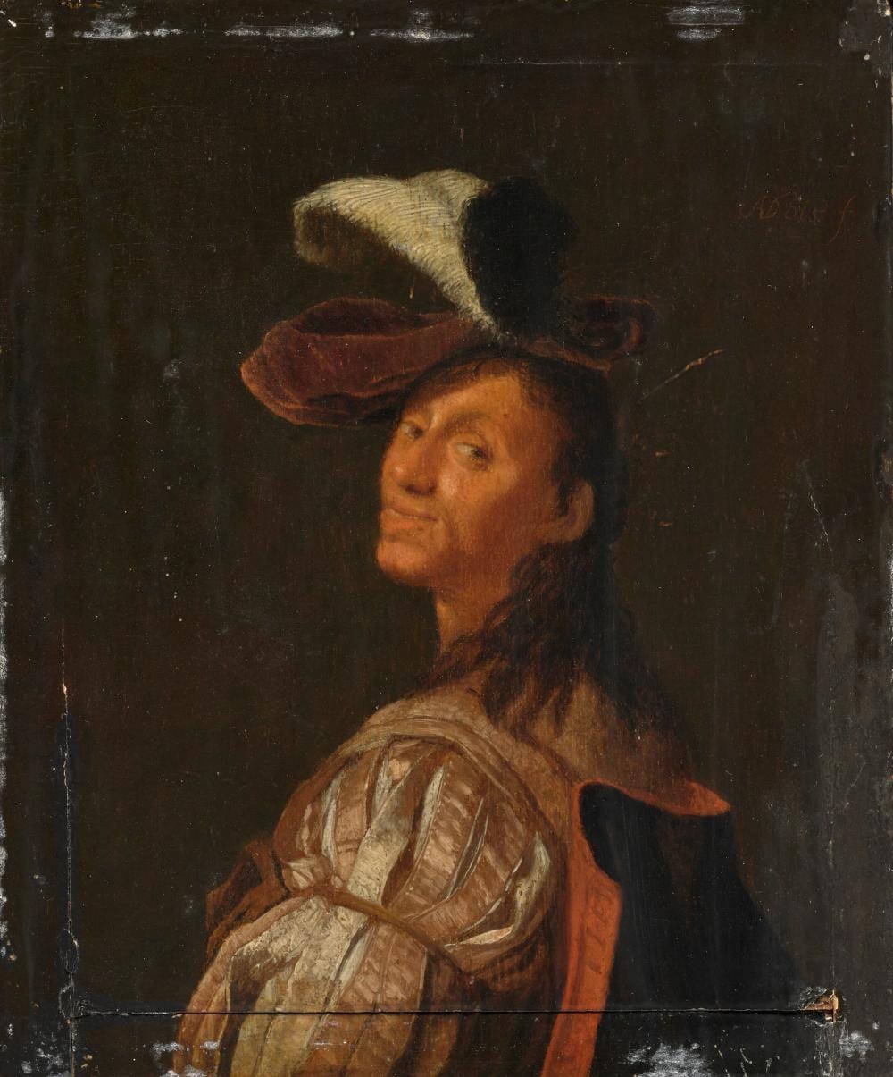 Ary de Vois comparable auction result: ary de vois utrecht vers 1631 1633 1680 leyde tronie d un homme se retou