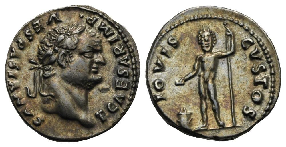 titus as caesar denarius struck under his father vespasian rome ad 76 · Astarte SA · 2025-06-10 Joaquim Corominas comparable auction result: titus as caesar denarius struck under his father vespasian rome ad 76
