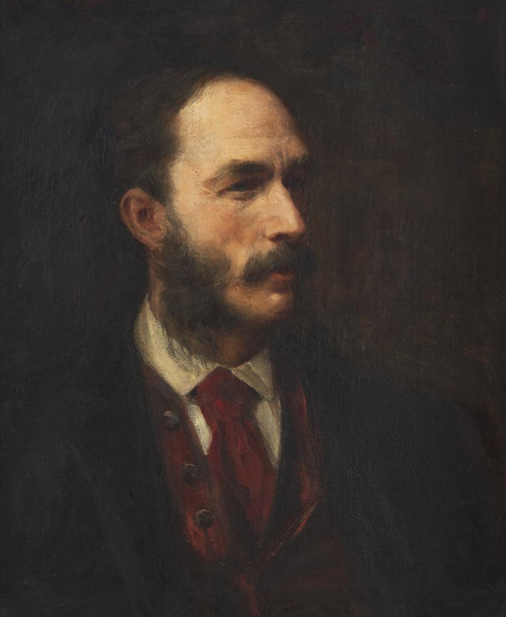Anna Merritt comparable auction result: anna merritt american 1844 1930 portrait of robert sturgis in profile 1879