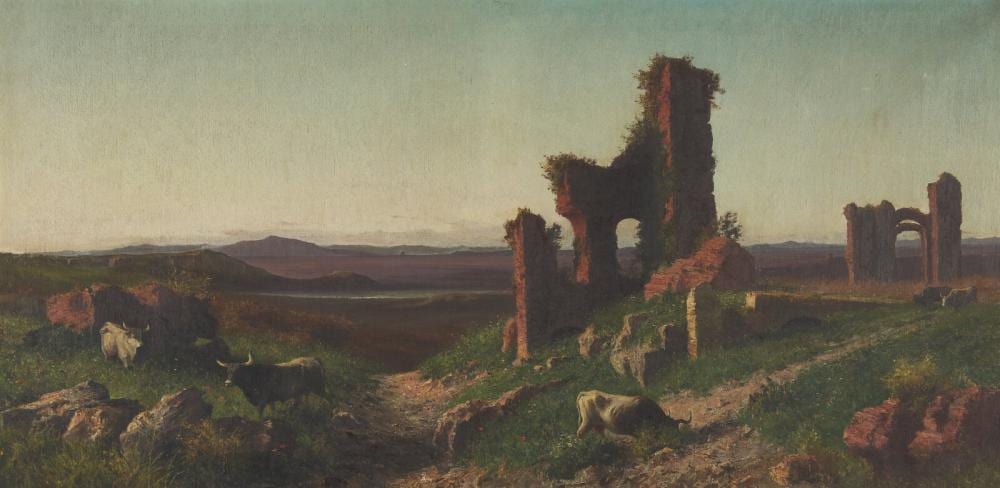 Achille Vertunni comparable auction result: achille vertunni italian 1826 1897 view of the roman campagna