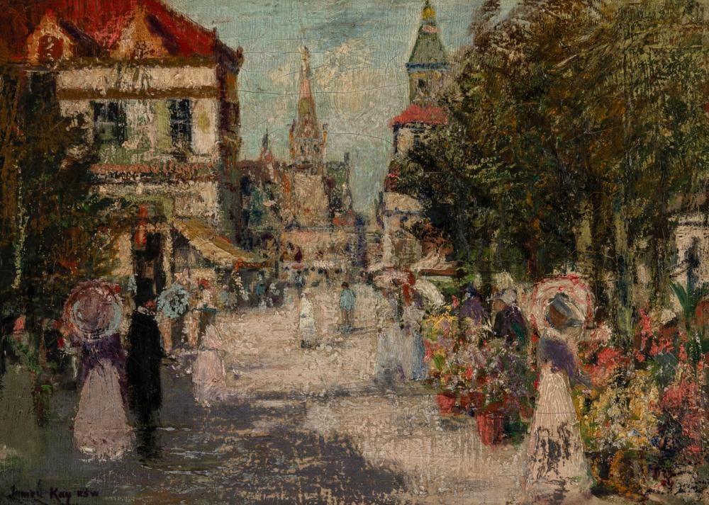 james kay scottish 1858 1942 city market · Freeman’s | Hindman · 2025-06-16 James Kay comparable auction result: james kay scottish 1858 1942 city market
