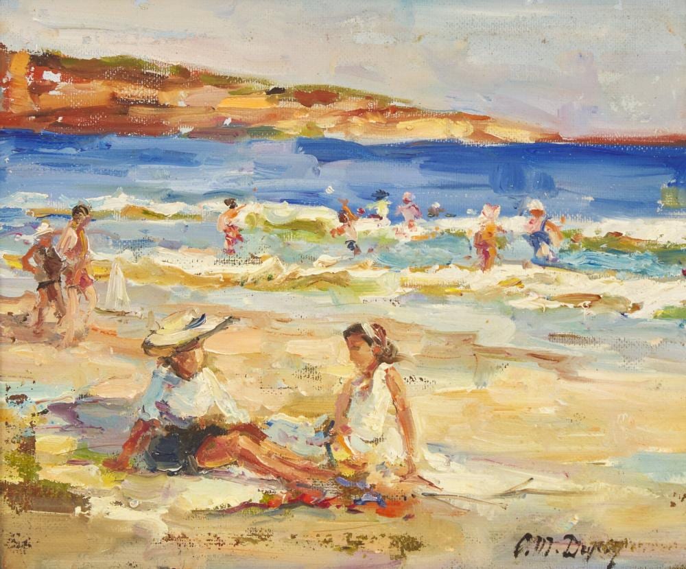 Paul-Michel Dupuy comparable auction result: paul michel dupuy french 1869 1949 girls at beach