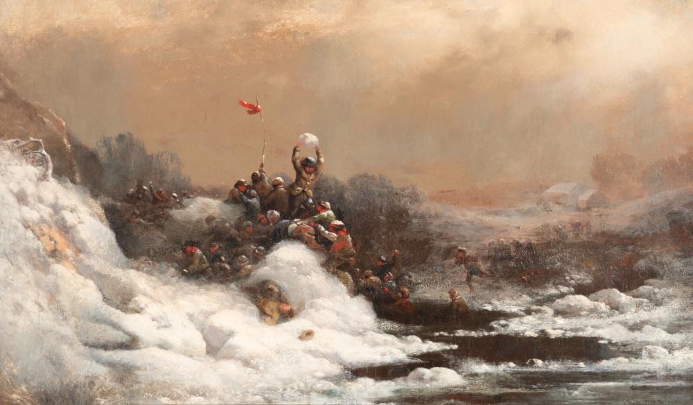 Lemuel Maynard Wiles comparable auction result: lemuel maynard wiles american 1826 1905 storming the fort 1873